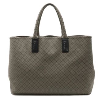 ボッテガヴェネタ BOTTEGA VENETA マルコポーロ ショルダーバッグ 肩掛け  カバン トートバッグ PVC/レザー グレー