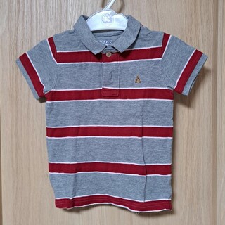 ベビーギャップ(babyGAP)の90cm babyGap 半袖ポロシャツ(赤×グレー)(Tシャツ/カットソー)