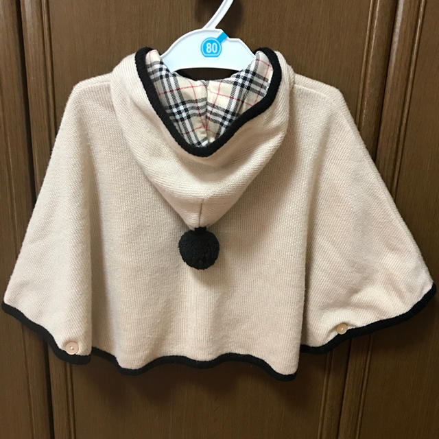 BURBERRY(バーバリー)の80㌢ Burberry リバーシブルポンチョ キッズ/ベビー/マタニティのベビー服(~85cm)(カーディガン/ボレロ)の商品写真