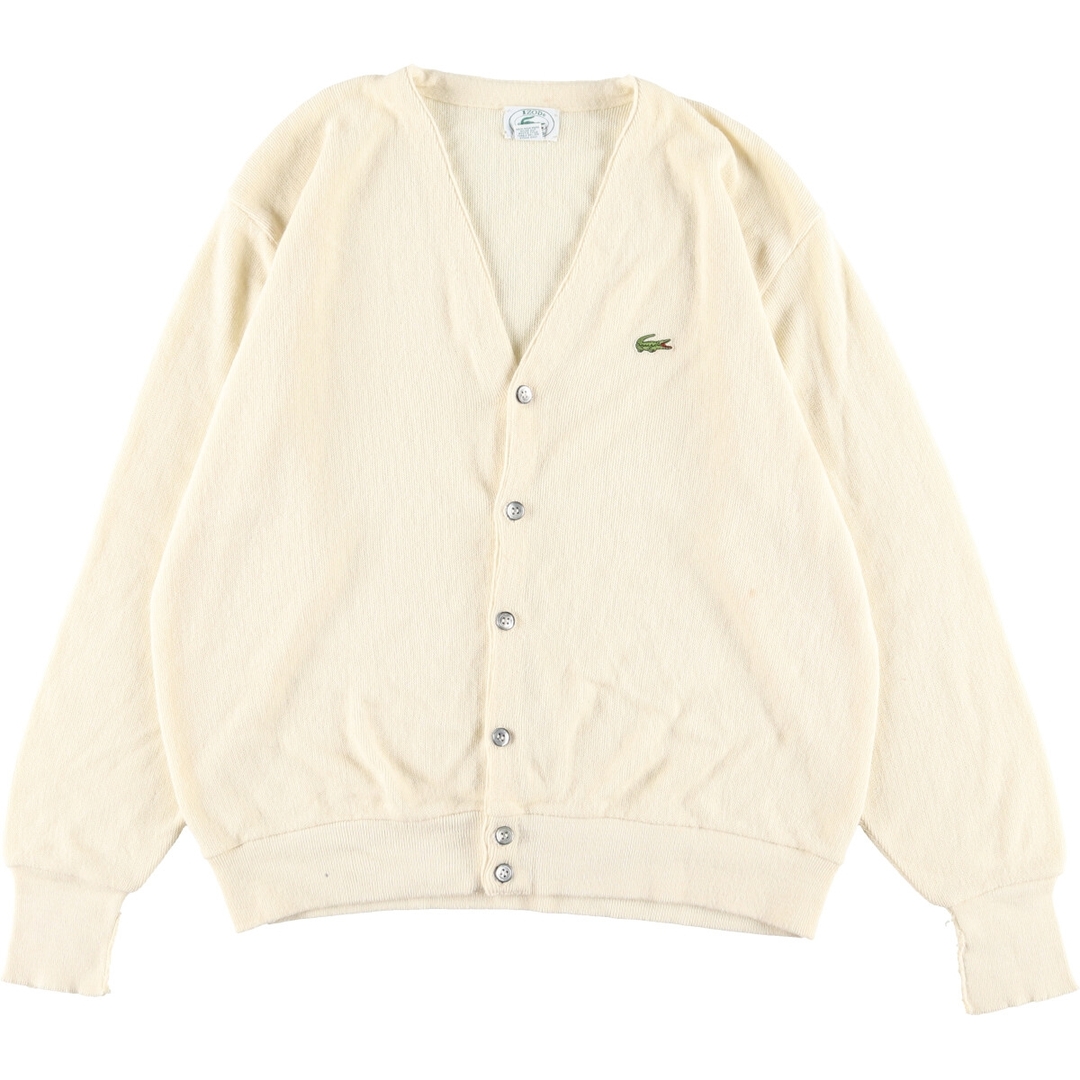 メンズXL表記サイズ80年代 ラコステ LACOSTE IZOD アクリルニットカーディガン USA製 メンズXL ヴィンテージ /eaa352766