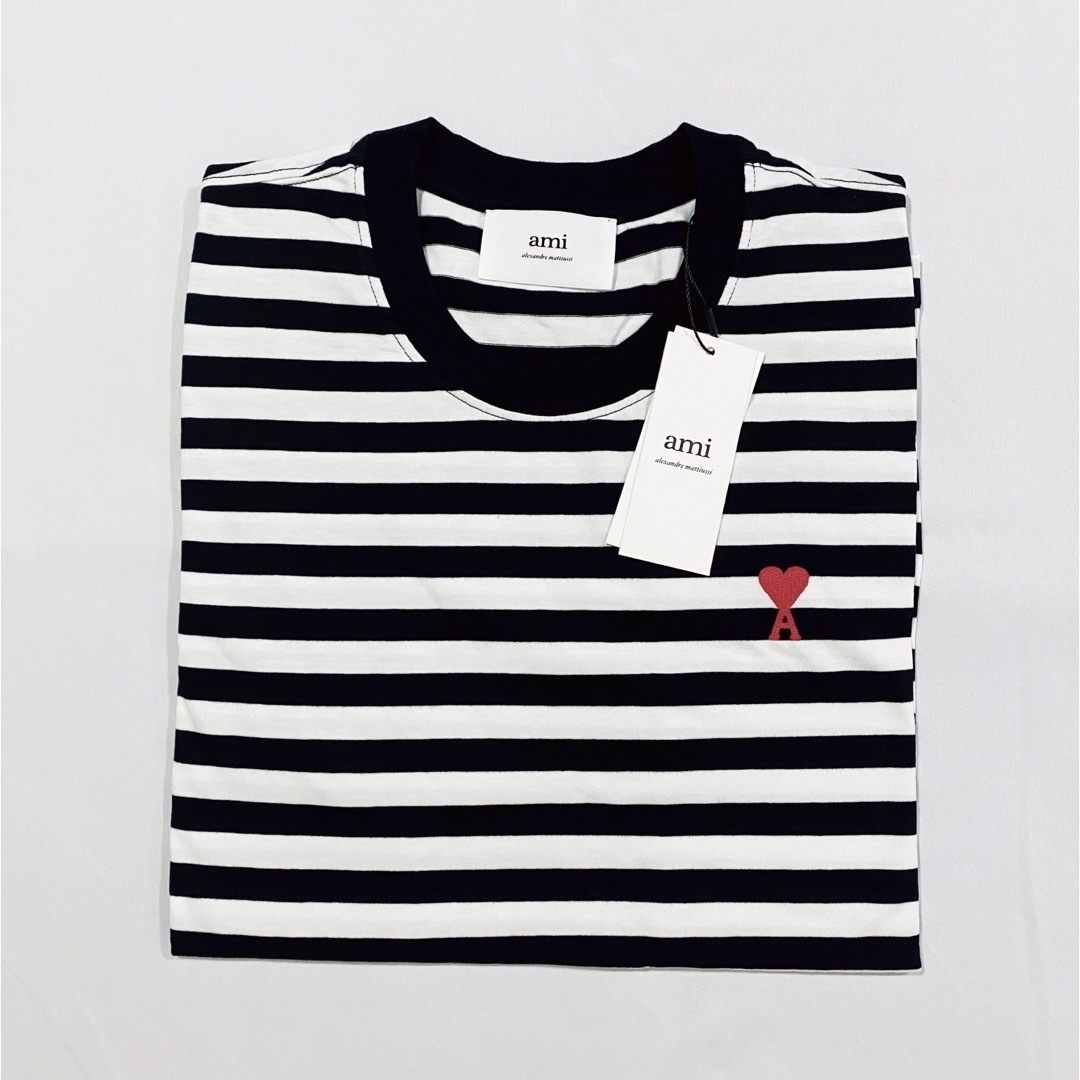 ami - 新品未使用 AMI PARIS ストライプ ハートロゴ Tシャツの通販 by