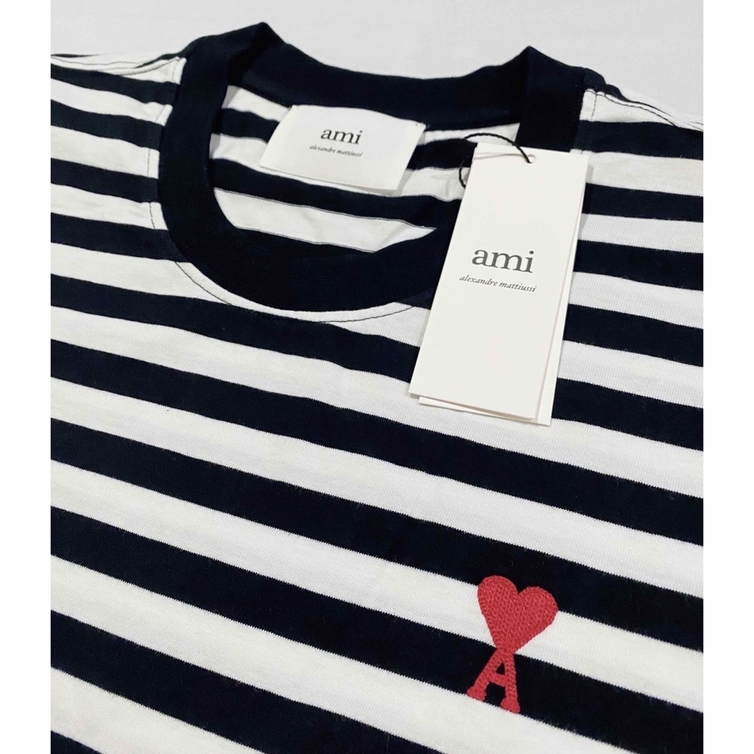 ami - 新品未使用 AMI PARIS ストライプ ハートロゴ Tシャツの通販 by