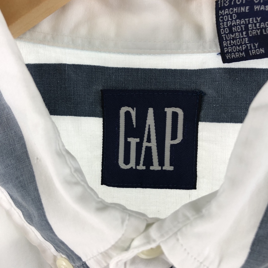 ギャップ GAP 長袖 ボタンダウンストライプシャツ メンズXL /eaa346386