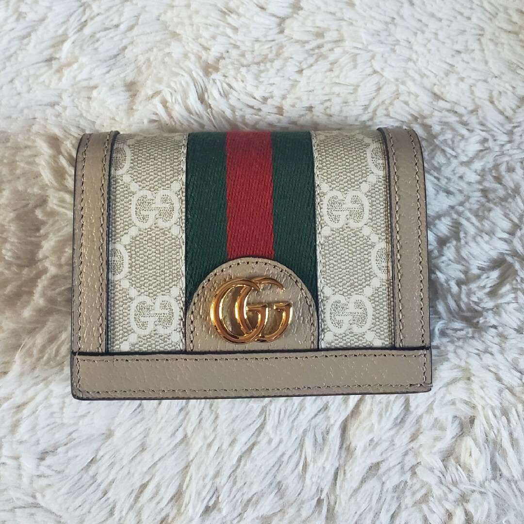 GUCCI　グッチ　オフィディア　GGカードケースウォレット　２つ折り財布