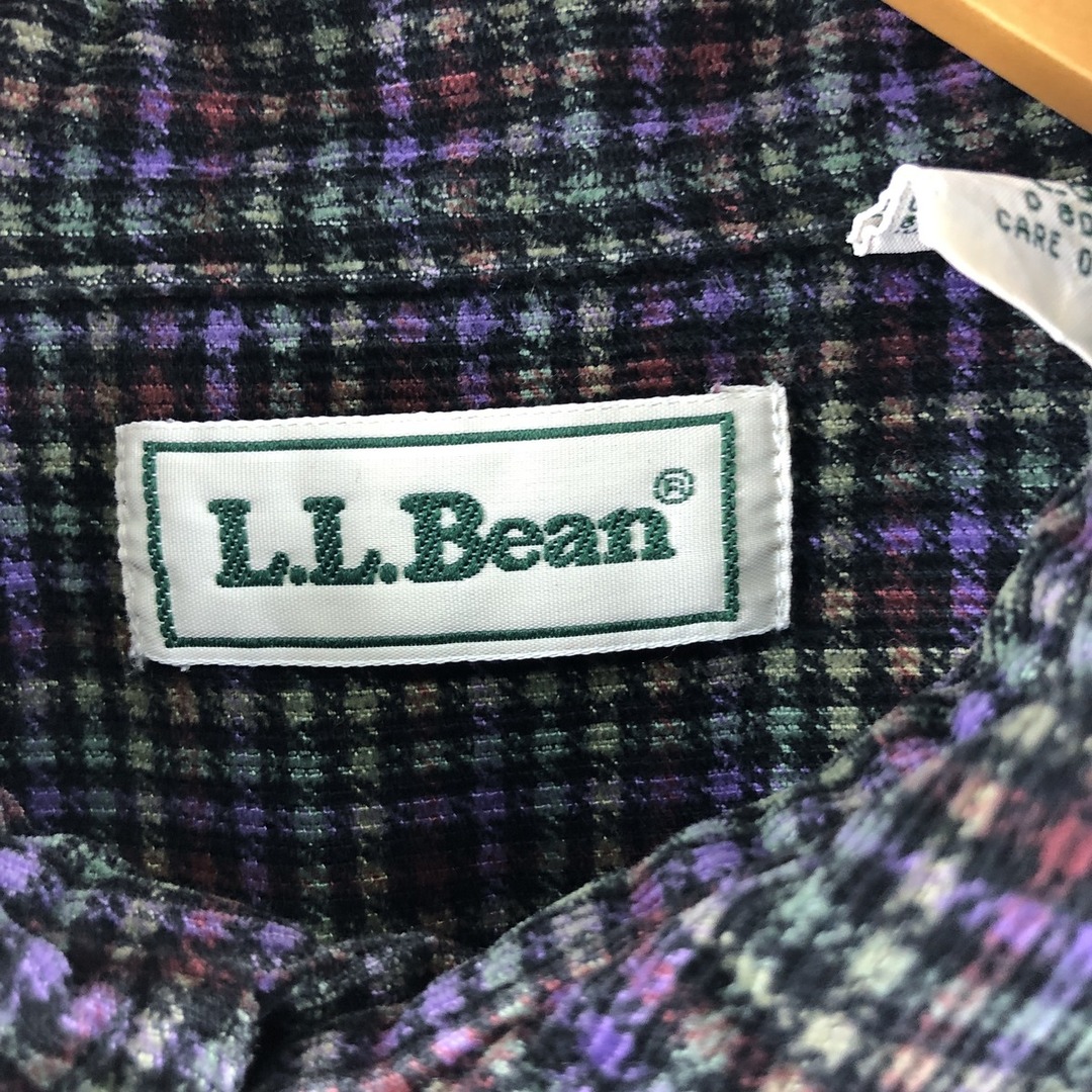 L.L.Bean(エルエルビーン)の古着 エルエルビーン L.L.Bean チェック柄 長袖 ボタンダウン コーデュロイシャツ メンズXL /eaa355555 メンズのトップス(シャツ)の商品写真