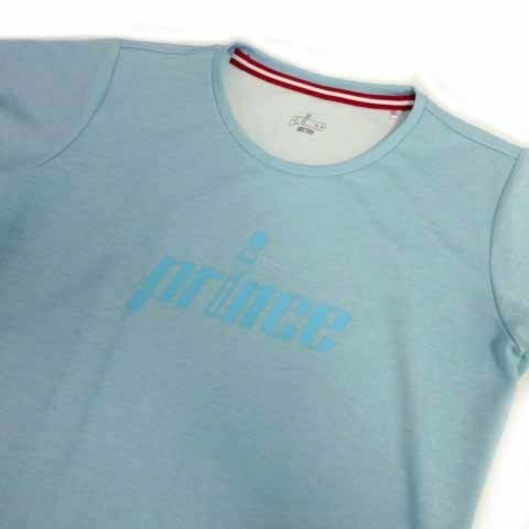 Prince(プリンス)のプリンス Prince Tシャツ 半袖 ロゴ サイドギャザー 速乾 青系 L スポーツ/アウトドアのテニス(ウェア)の商品写真