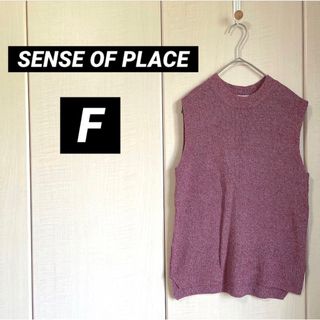 センスオブプレイスバイアーバンリサーチ(SENSE OF PLACE by URBAN RESEARCH)のSENSE OF PLACE センスオブプレイス　ノースリーブニット　F(ニット/セーター)