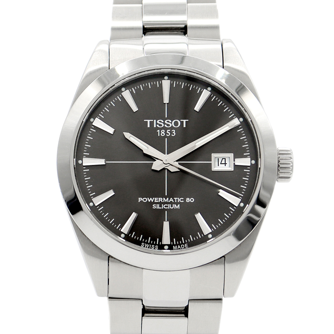 目立つ傷や汚れがなく綺麗な商品内部点検済 TISSOT ティソ ジェントルマン パワーマティック80 シリシウム T127.407.11.061.01 デイト 100m防水 裏スケ ダークグレー SS ステンレス メンズ 自動巻き T127407 A【6ヶ月保証】【腕時計】