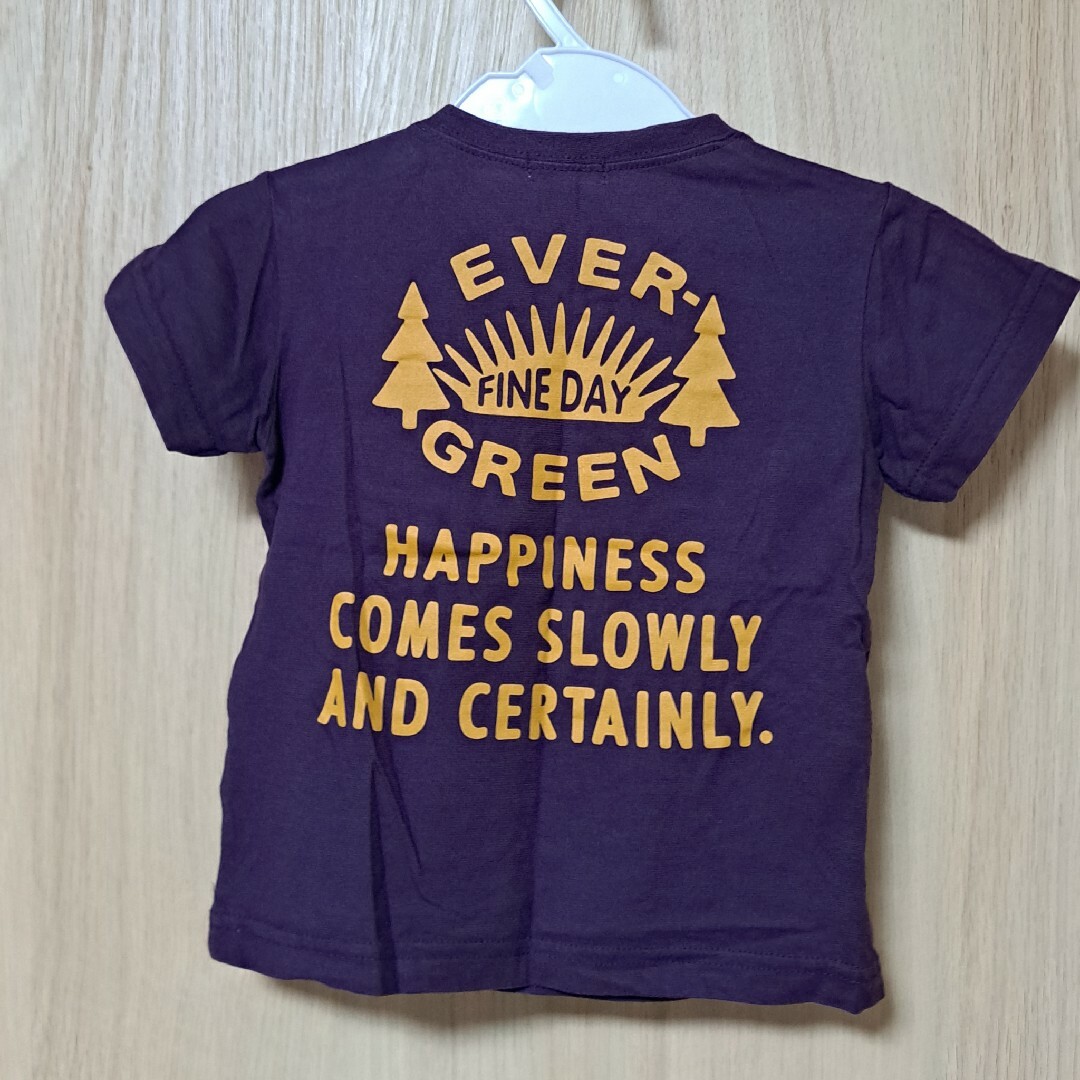 85cmか90cm 半袖Tシャツ2枚(紫・エメラルドグリーン) キッズ/ベビー/マタニティのベビー服(~85cm)(Ｔシャツ)の商品写真