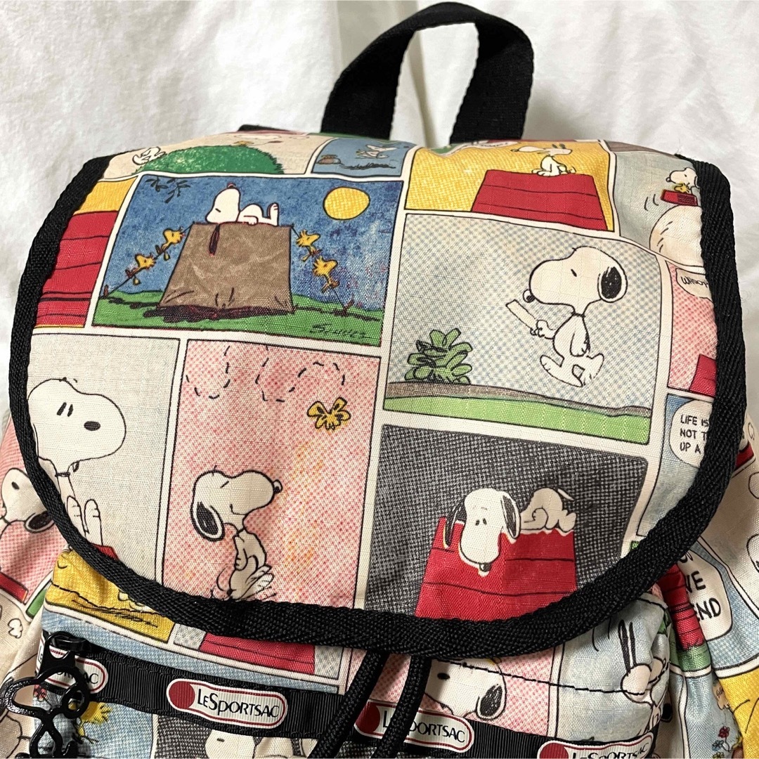 希少【LeSportsac×PEANUTS】スヌーピー コミック柄 ミニリュック 4