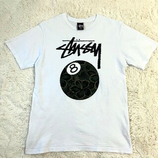 ブリーチ加工 ロゴプリント Tシャツ STUSSY ステューシー M