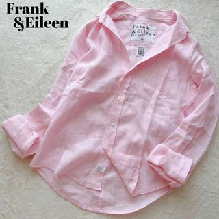 フランクアンドアイリーン(Frank&Eileen)の美品♪ フランク＆アイリーン リネン　スキッパーシャツ ピンク XS(シャツ/ブラウス(長袖/七分))