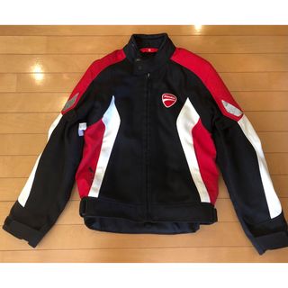 織り柄チェック 12万円ドゥカティ/レディースレザージャケット