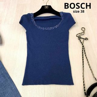 ボッシュ(BOSCH)のBOSCH ボッシュ　半袖ニット　刺繍ニット　ビーズニット　ニット　38サイズ(Tシャツ(半袖/袖なし))