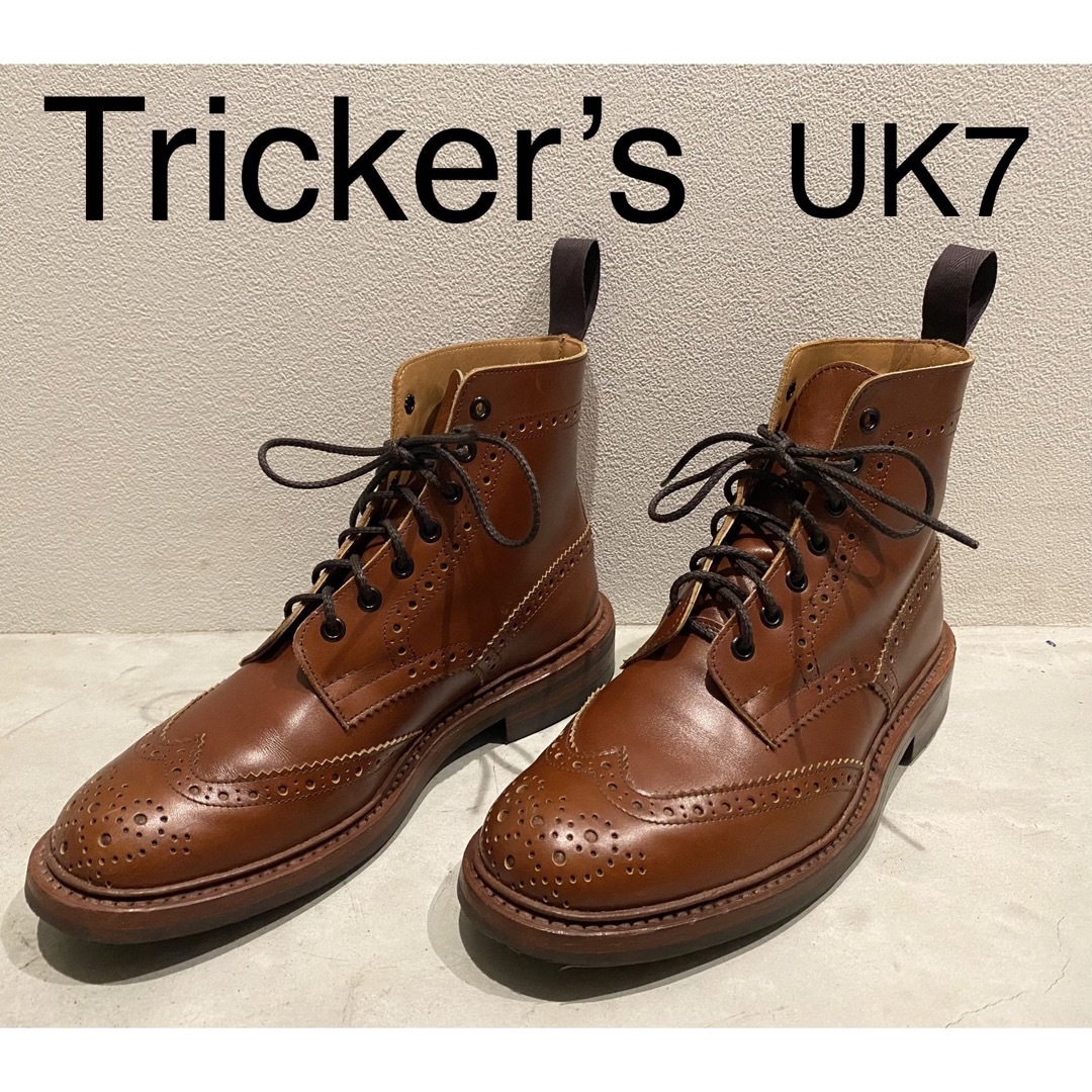 Tricker's カントリーブーツ Stow/Malton UK7 マロン - ブーツ