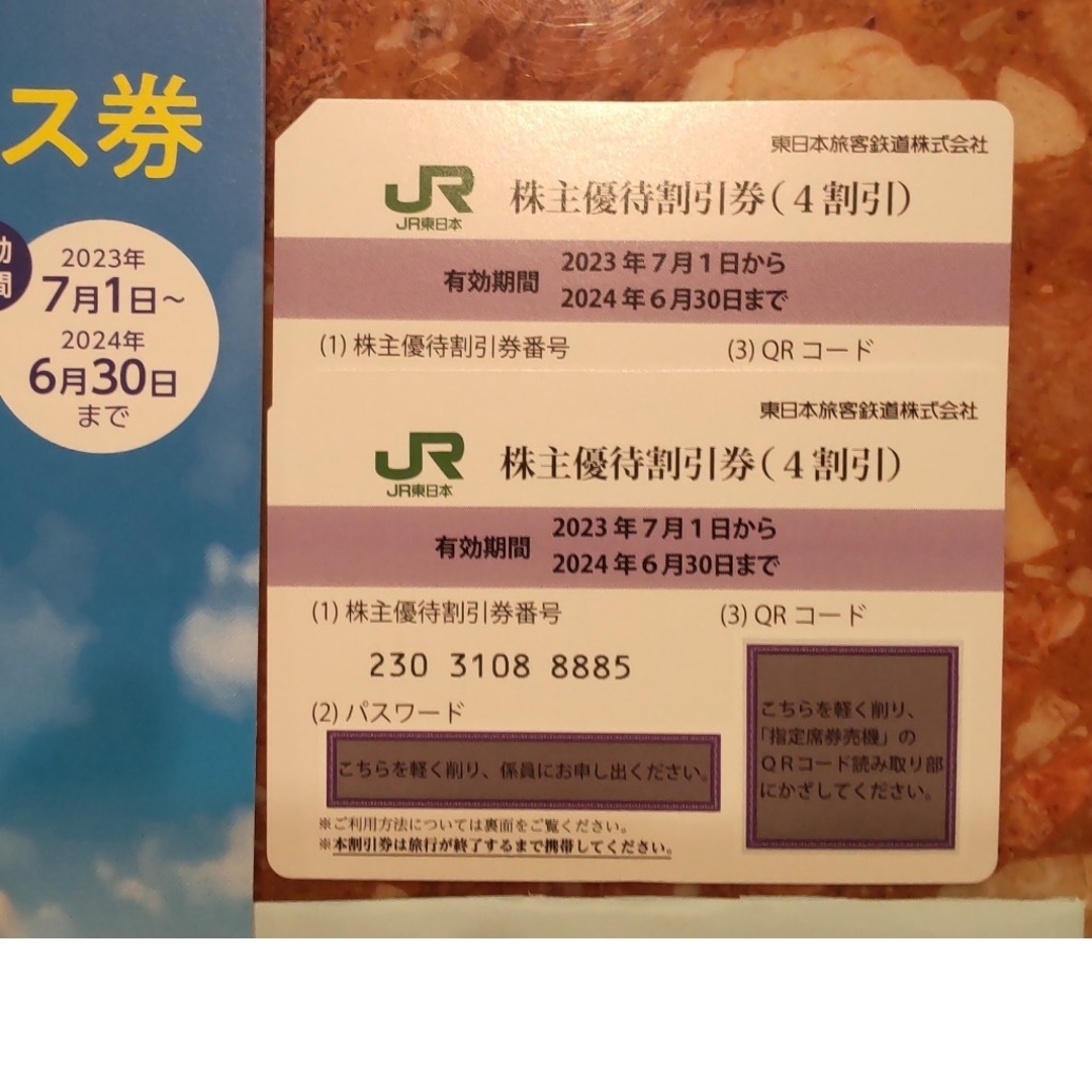 JR(ジェイアール)のJR東日本  株主優待券 チケットの乗車券/交通券(その他)の商品写真