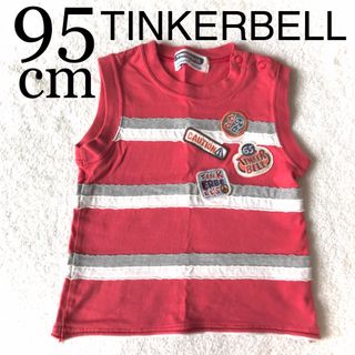 ティンカーベル(TINKERBELL)の【ティンカーベル】95cm  ノースリーブ　　赤(Tシャツ/カットソー)