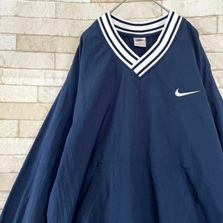 NIKE - NIKE ナイキ ナイロンジャケット プルオーバー 90s 白タグ 刺繍