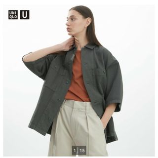 ユニクロ(UNIQLO)のオーバーサイズワークシャツ　ユニクロ　UNIQLO(シャツ/ブラウス(半袖/袖なし))