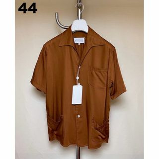 マルタンマルジェラ(Maison Martin Margiela)の新品 44 マルジェラ 23ss オープンカラー 開襟 シャツ 茶 5119(シャツ)