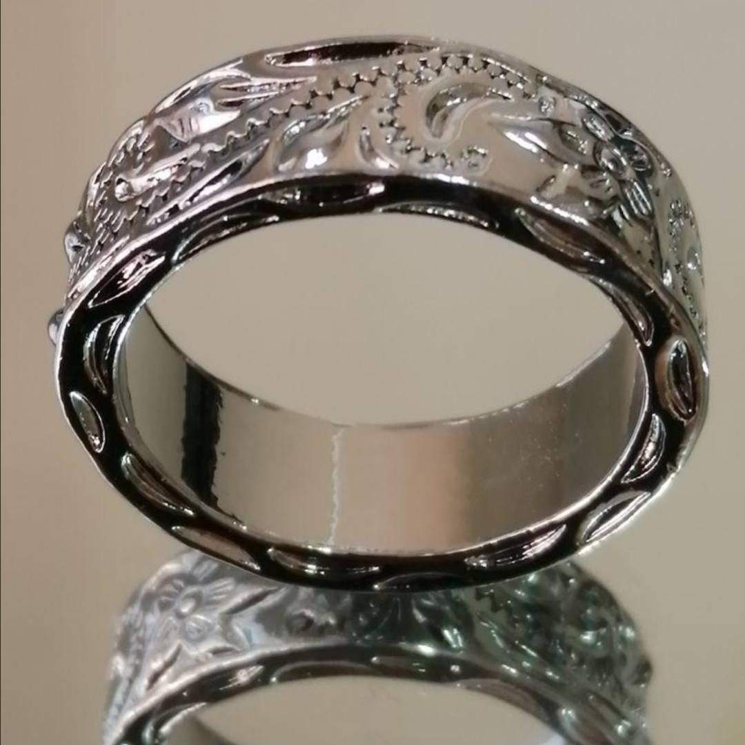 【SALE】リング メンズ レディース シルバー フラワー 花 指輪 20号 メンズのアクセサリー(リング(指輪))の商品写真