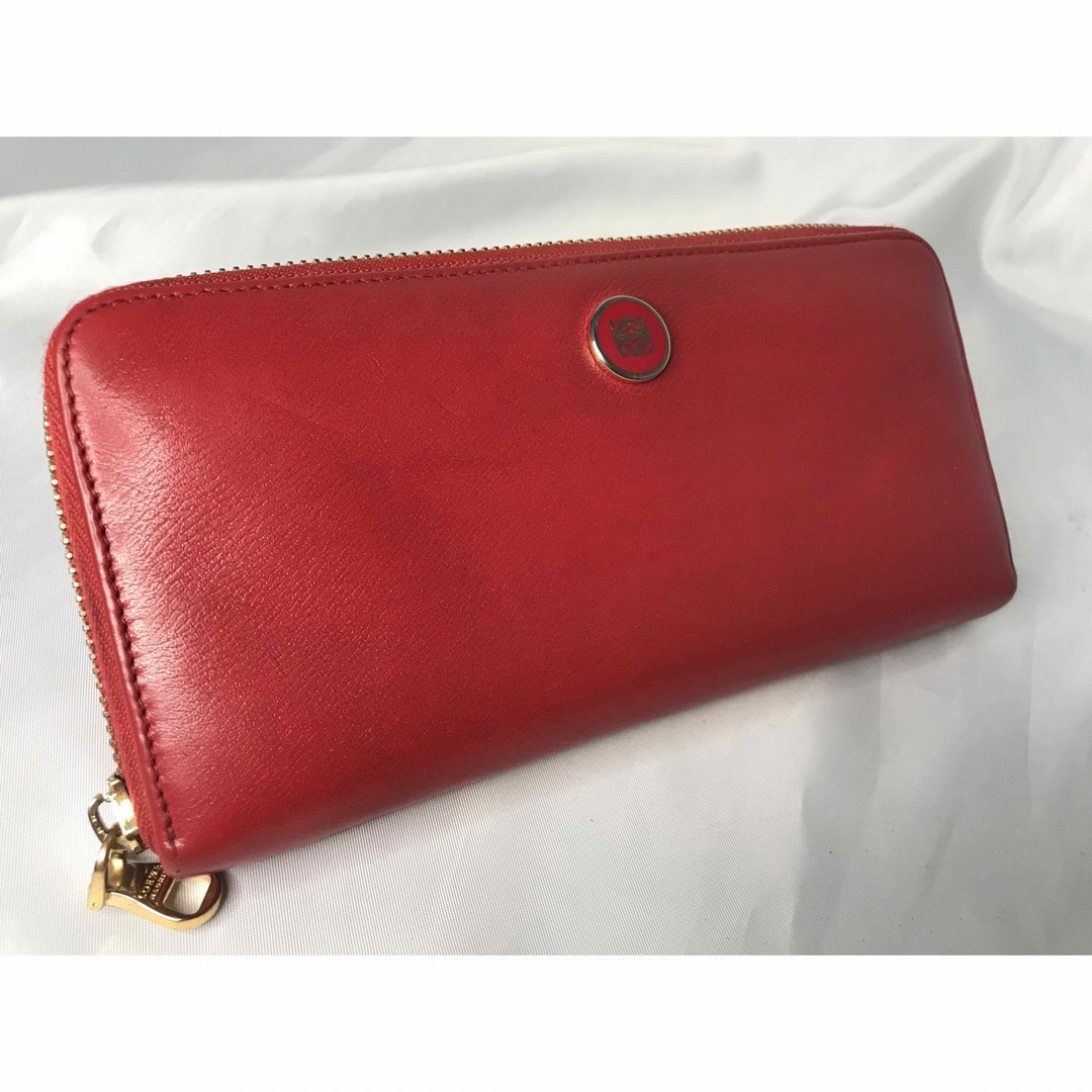 超美品 LOEWE ロエベ 長財布 ラウンドファスナー レッド - 通販
