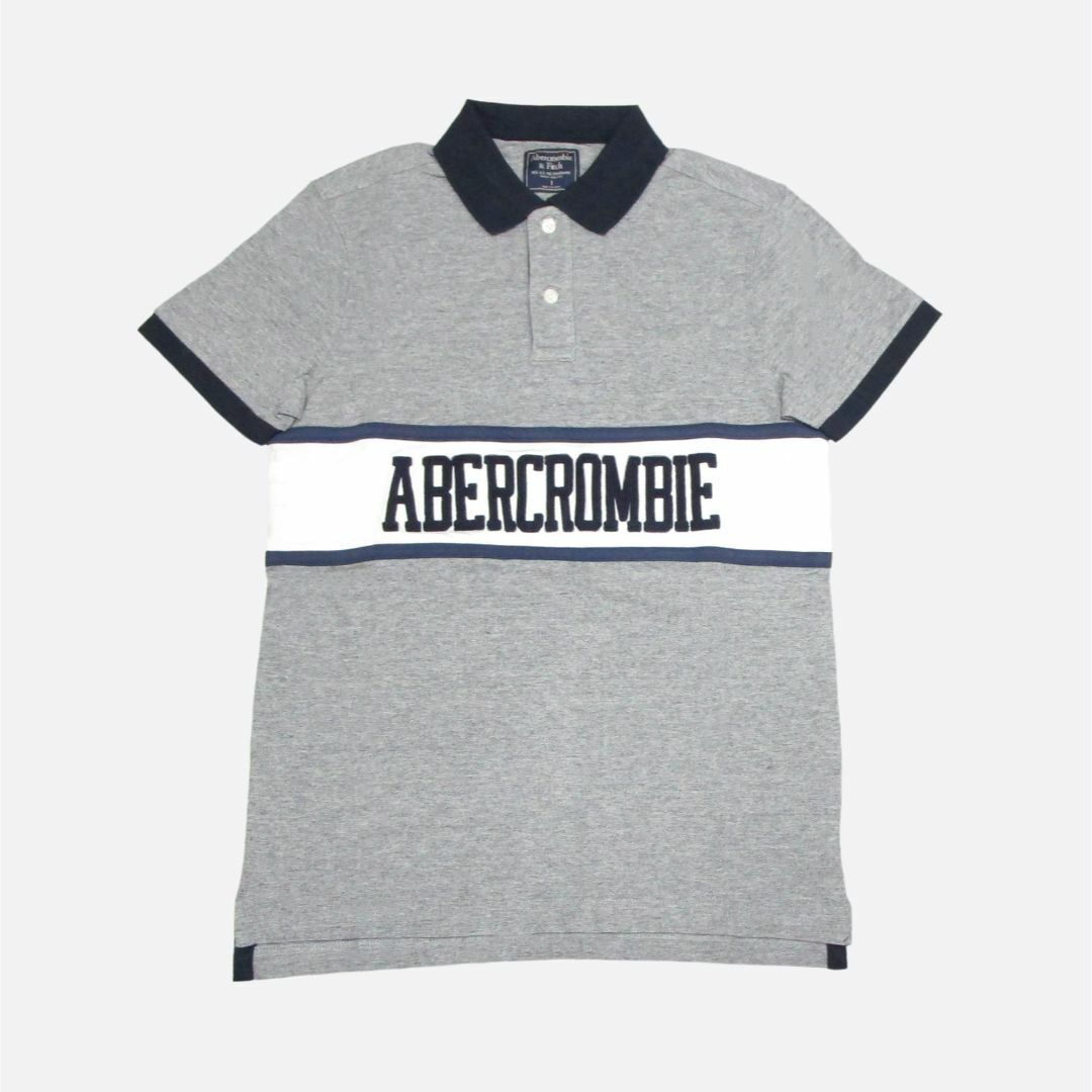 Abercrombie&Fitch(アバクロンビーアンドフィッチ)の★新品★アバクロンビー&フィッチ★アップリケロゴポロシャツ (Grey/S) メンズのトップス(ポロシャツ)の商品写真