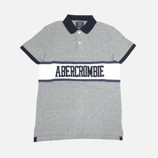 アバクロンビーアンドフィッチ(Abercrombie&Fitch)の★新品★アバクロンビー&フィッチ★アップリケロゴポロシャツ (Grey/S)(ポロシャツ)