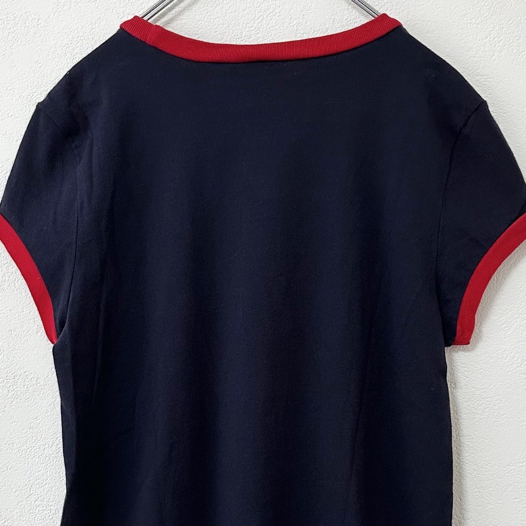 POLO RALPH LAUREN(ポロラルフローレン)のPolo〜/ポロラルフローレン★半袖リンガーTシャツ★ネイビー×レッド/紺赤★L レディースのトップス(Tシャツ(半袖/袖なし))の商品写真