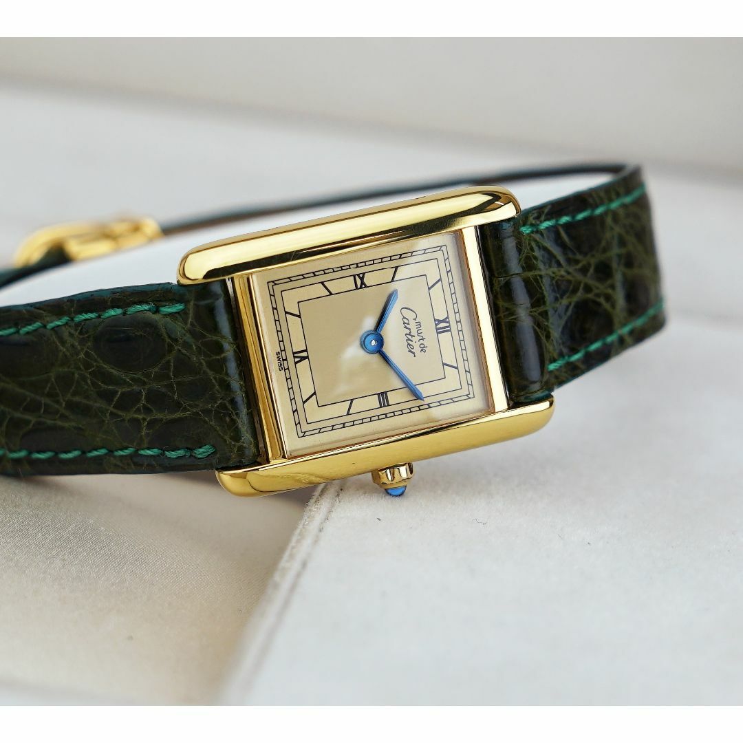 美品 カルティエ マスト タンク ゴールド ローマン SM Cartier