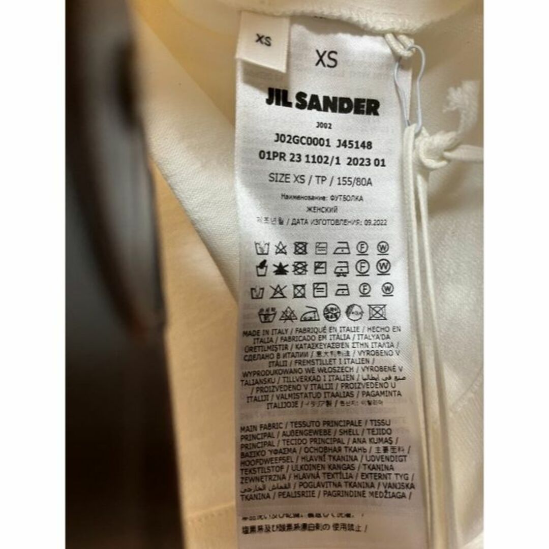 Jil Sander(ジルサンダー)の匿名配送★JIL SANDER コットン ロゴ Tシャツ レディースのトップス(Tシャツ(半袖/袖なし))の商品写真