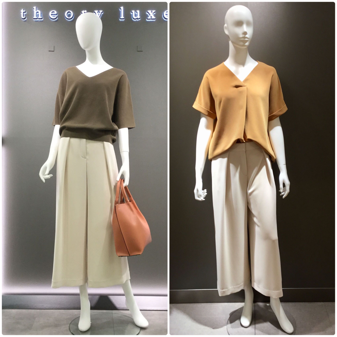 Theory luxe(セオリーリュクス)のtheory luxe とろみ素材　ウォッシャブル　タックワイドパンツ レディースのパンツ(クロップドパンツ)の商品写真