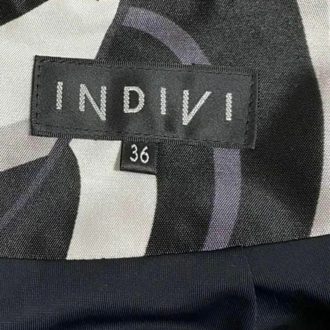 INDIVI(インディヴィ)のINDIVI インディヴィ　総柄スカート　36 美ライン　膝丈スカート　春 レディースのスカート(ひざ丈スカート)の商品写真