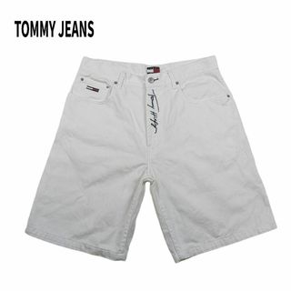 トミージーンズ(TOMMY JEANS)のOLD TOMMY JEANS ホワイト デニム ハーフ パンツ ジーンズ(ショートパンツ)