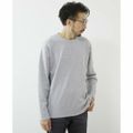 【ライトグレー】ラッセルダブルフェイスロングスリーブTシャツ