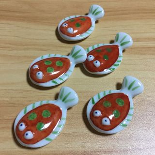 箸置き《魚:かれい、ひらめ》5個セット(テーブル用品)