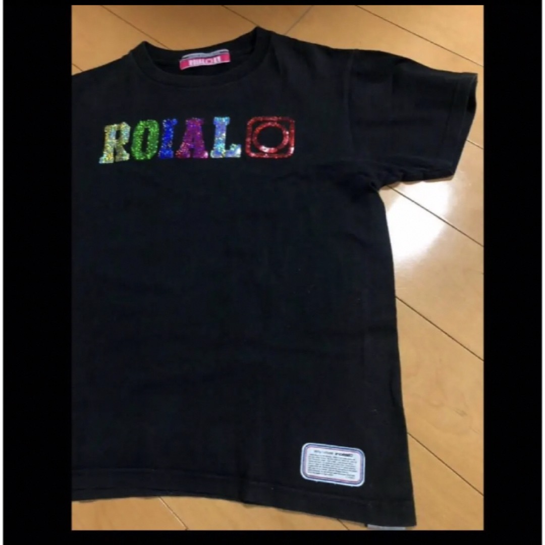 roial(ロイヤル)のroialカラフルラメブラックコットンT レディースのトップス(Tシャツ(半袖/袖なし))の商品写真