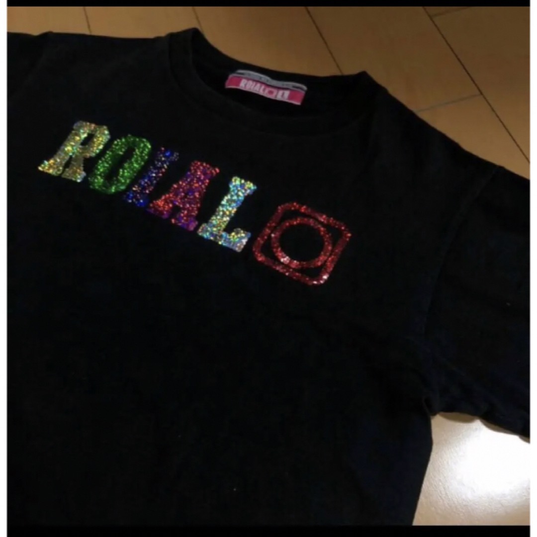 roial(ロイヤル)のroialカラフルラメブラックコットンT レディースのトップス(Tシャツ(半袖/袖なし))の商品写真