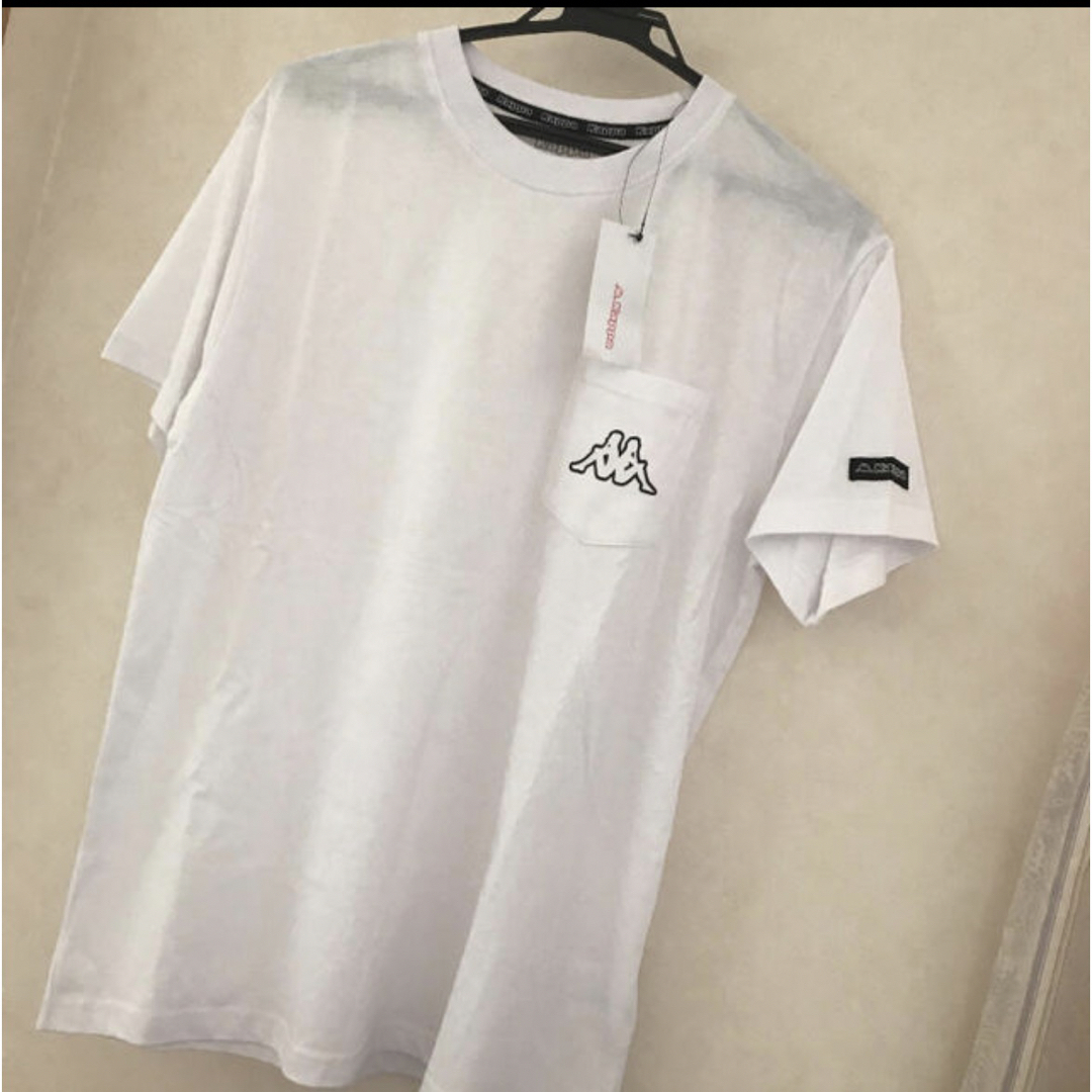 Kappa(カッパ)の新品❤Kappa 胸ポケット付き Tシャツ メンズLL 白 メンズのトップス(Tシャツ/カットソー(半袖/袖なし))の商品写真