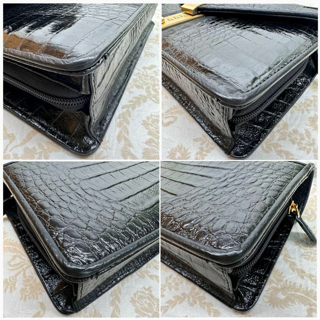 未使用新品 クロコダイル 本革 2wayハンドバッグ 定価28万の通販 by あ