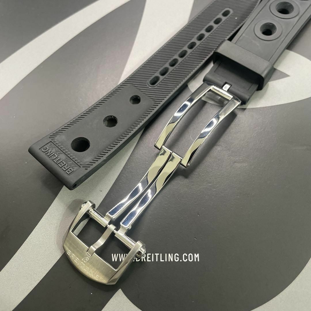 BREITLING ブライトリング 22mm 博学 クロコラバーベルト Dバックル BREITLING ブライトリング 22mm 博学 クロコラバーベルト Dバックル