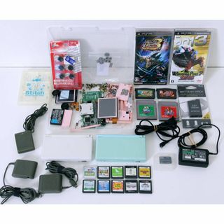 ニンテンドウ(任天堂)のニンテンドー　DS lite 2台+ジャンク部品+ソフト多数+他機種のソフト等(携帯用ゲーム機本体)