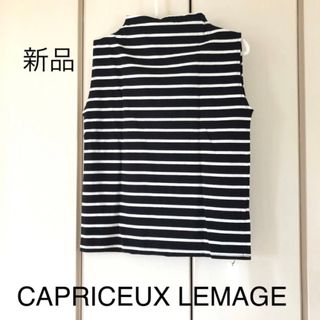 カプリシューレマージュ(CAPRICIEUX LE'MAGE)の新品☆カプリシューレマージュ　ボーダー　ボトルネックカットソー(カットソー(半袖/袖なし))