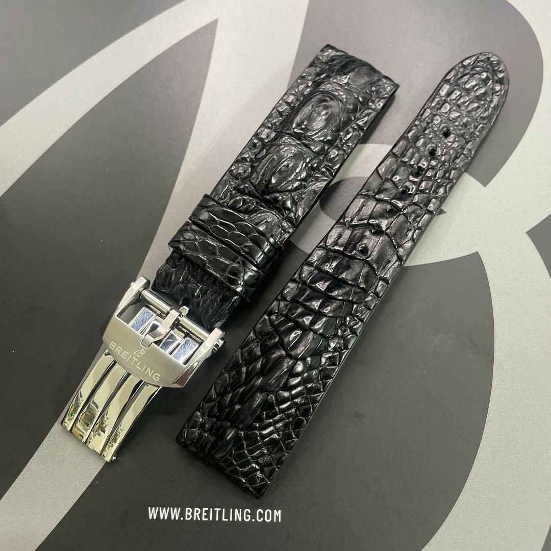 y5 22mm BREITLING ブライトリング クロコベルト Dバックル用