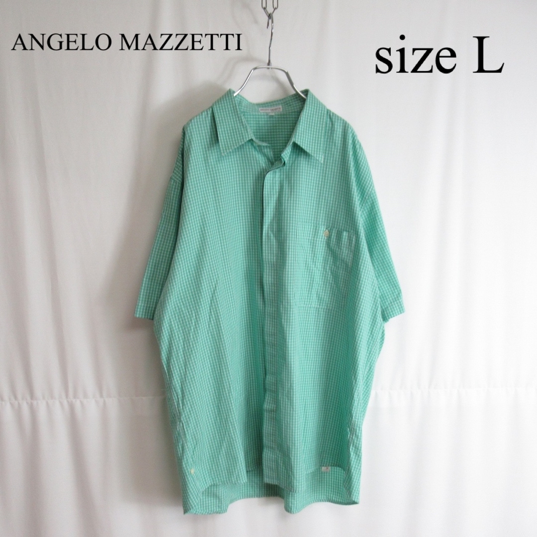 90s ANGELO MAZZETTI イタリア製 コットン チェック シャツ