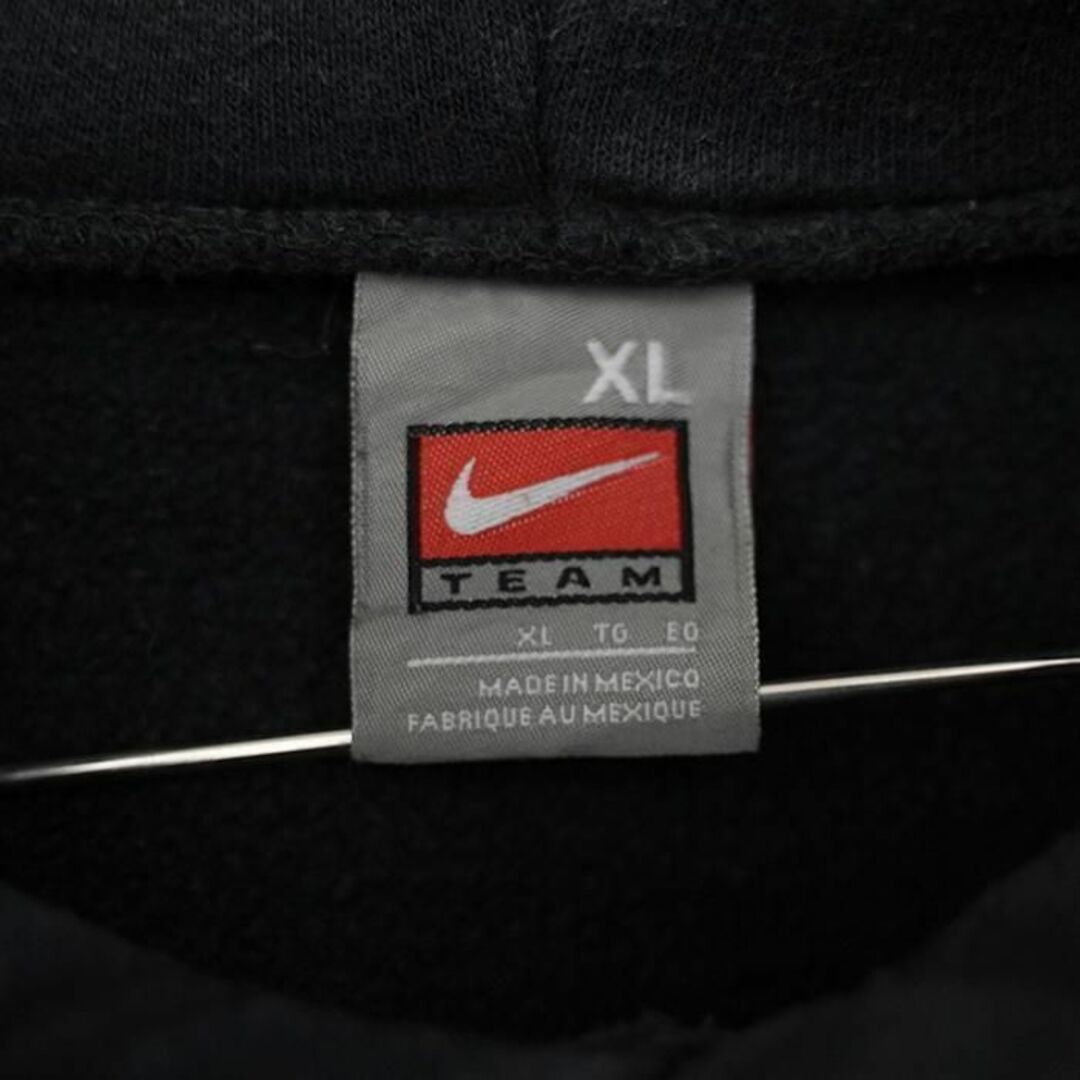 NIKE ナイキ ビッグロゴプリントパーカー センタースウッシュ XL 黒 白