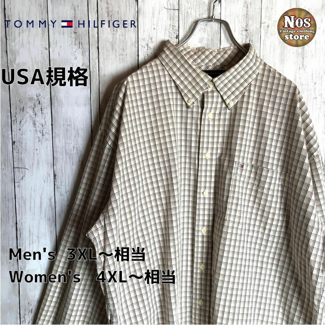 TOMMY HILFIGER - 【オーバーサイズ】トミーヒルフィガー BD長袖シャツ ...