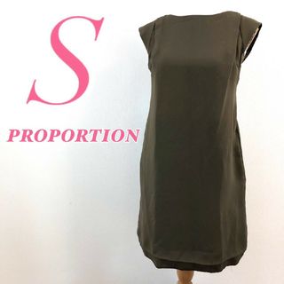 プロポーション(PROPORTION)のproportion プロポーション レディース S ひざ丈ワンピース 半袖 緑(ひざ丈ワンピース)