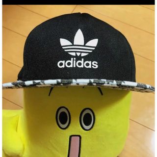 アディダス(adidas)のadidasブラック×市松キャップ(キャップ)