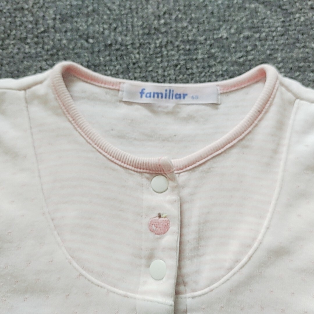 familiar(ファミリア)のもか様　ファミリア　ロンパース　60 キッズ/ベビー/マタニティのベビー服(~85cm)(ロンパース)の商品写真
